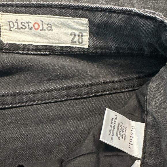 Pistola Women's Black Zippered Ankle Hem Skinny Denim Jeans, Size 28, EUC - Picture 3 of 6